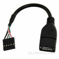 USB2.0 weibliches Kabel Dual USB Panel Mount